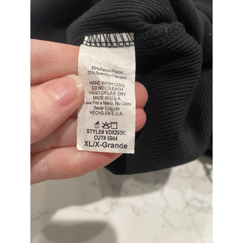 PinkBlush Maternity Dress XL Black Ribbed Maxi Sleeveless EUC Minimalist - Picture 9 of 9